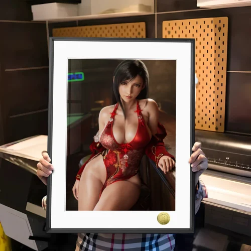 A3 & 4K Size Billiard Assistant Tifa Lockhart Decorative Painting - (FF7) Final Fantasy VII Decoration Painting - HuangGua Studio - Image 1