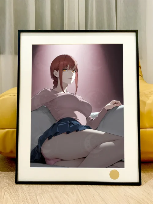 Sitting Pose Makima Decorative Painting - Chainsaw Man - Xingkong Studio - Image 1