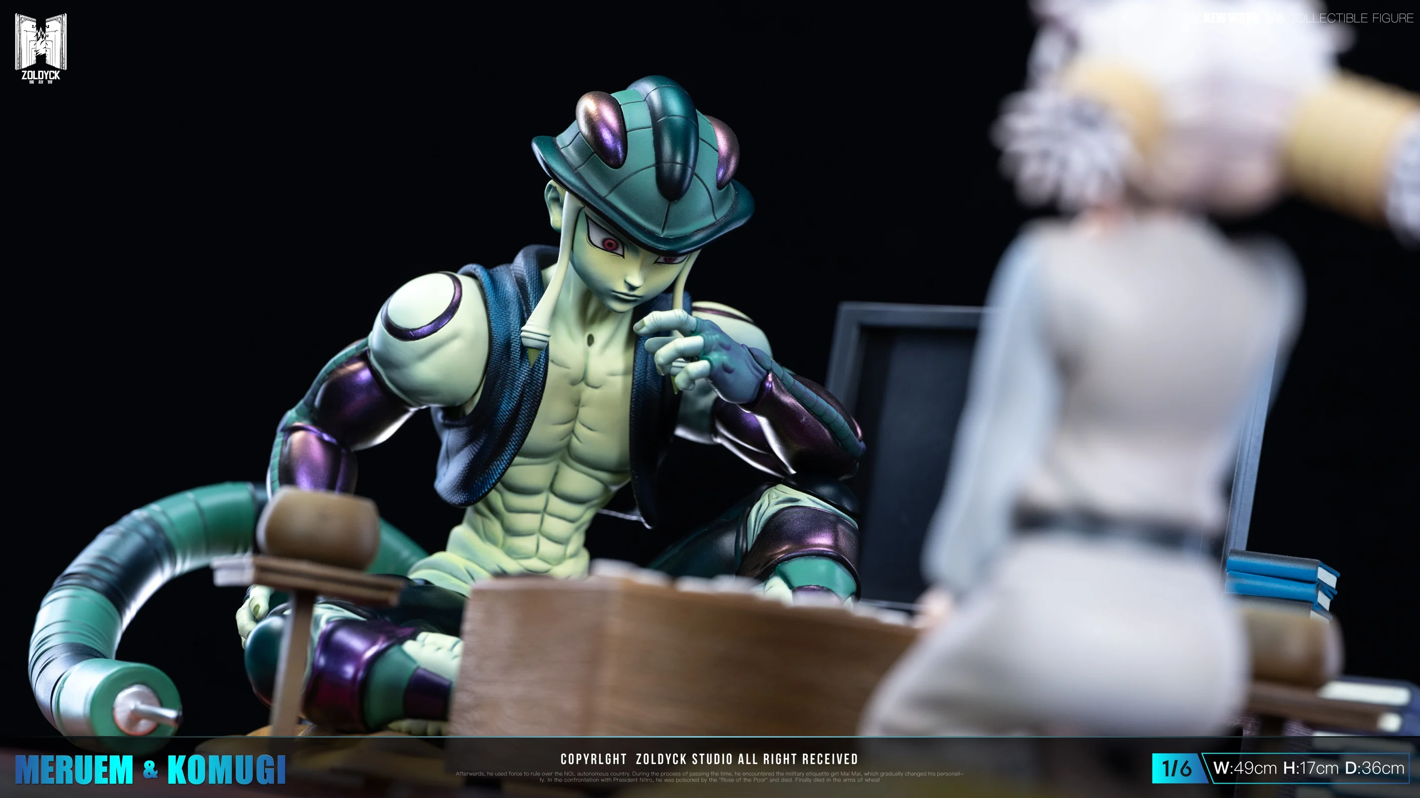 1/6 Scale Meruem & Komugi Playing Chess - HUNTER X HUNTER Resin Statue - ZDK Studio - Image 9