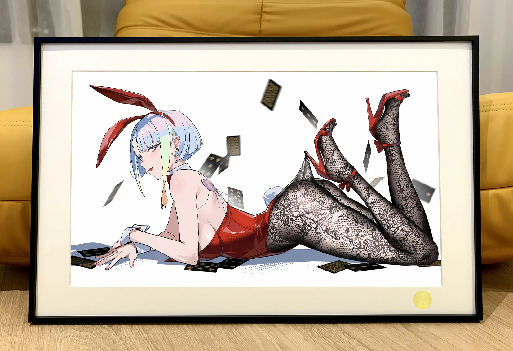 Red Bunny Girl Ver. Lucyna Kushinada Decorative Painting - Cyberpunk: Edgerunners - Xingkong Studio - Image 1