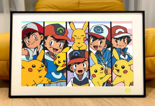 Ash Ketchum & Pikachu Decorative Painting - Pokemon - Xingkong Studio - Image 1