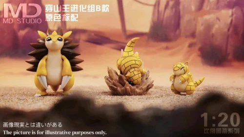 1/20 Scale World Zukan B Version Evolution of Sandslash Set - Pokemon Resin Statue - MD-Studio [Pre-Order] - Image 2