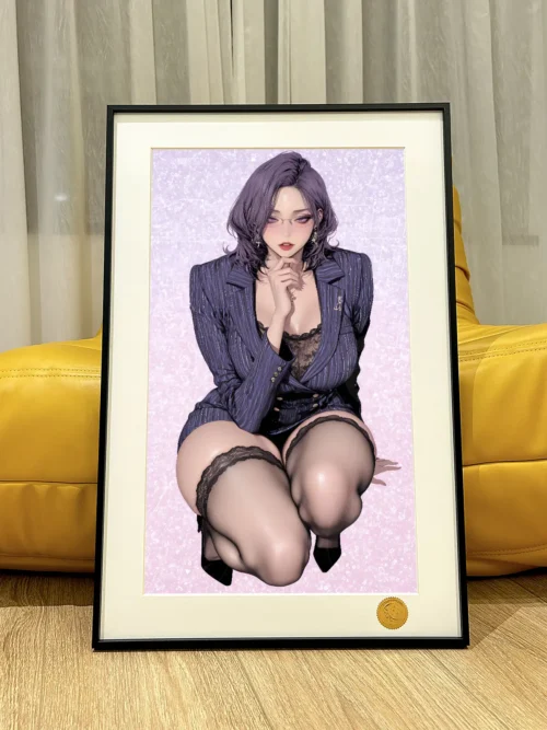 Sitting Pose Kim Mi-Jung Decorative Painting - A Wonderful New World - Xingkong Studio - Image 1