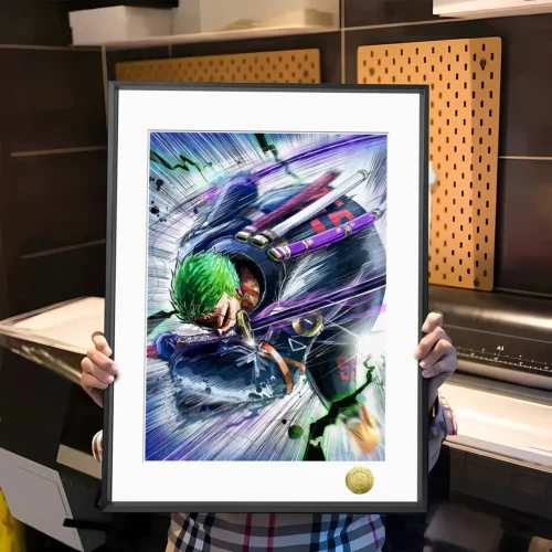 A3 & 4K Size Swordsman Roronoa Zoro Decorative Painting - ONE PIECE Decoration Painting - HuangGua Studio - Image 1