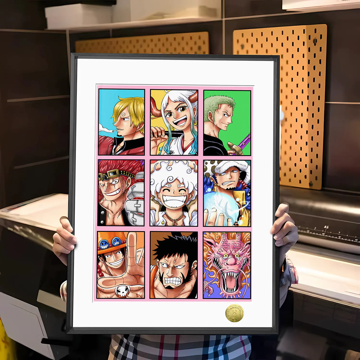 A3 & 4K Size Nine-Grid Decorative Painting - ONE PIECE Decoration Painting - HuangGua Studio - Image 1