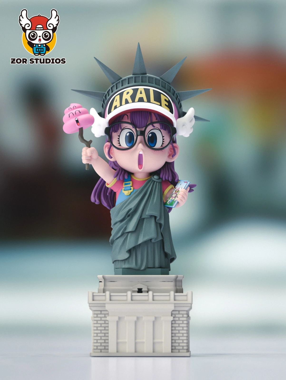 WCF Scale Liberty Cosplay Arare/ Arale Team - Dr. Slump Resin Statue - ZOR Studios - Image 7