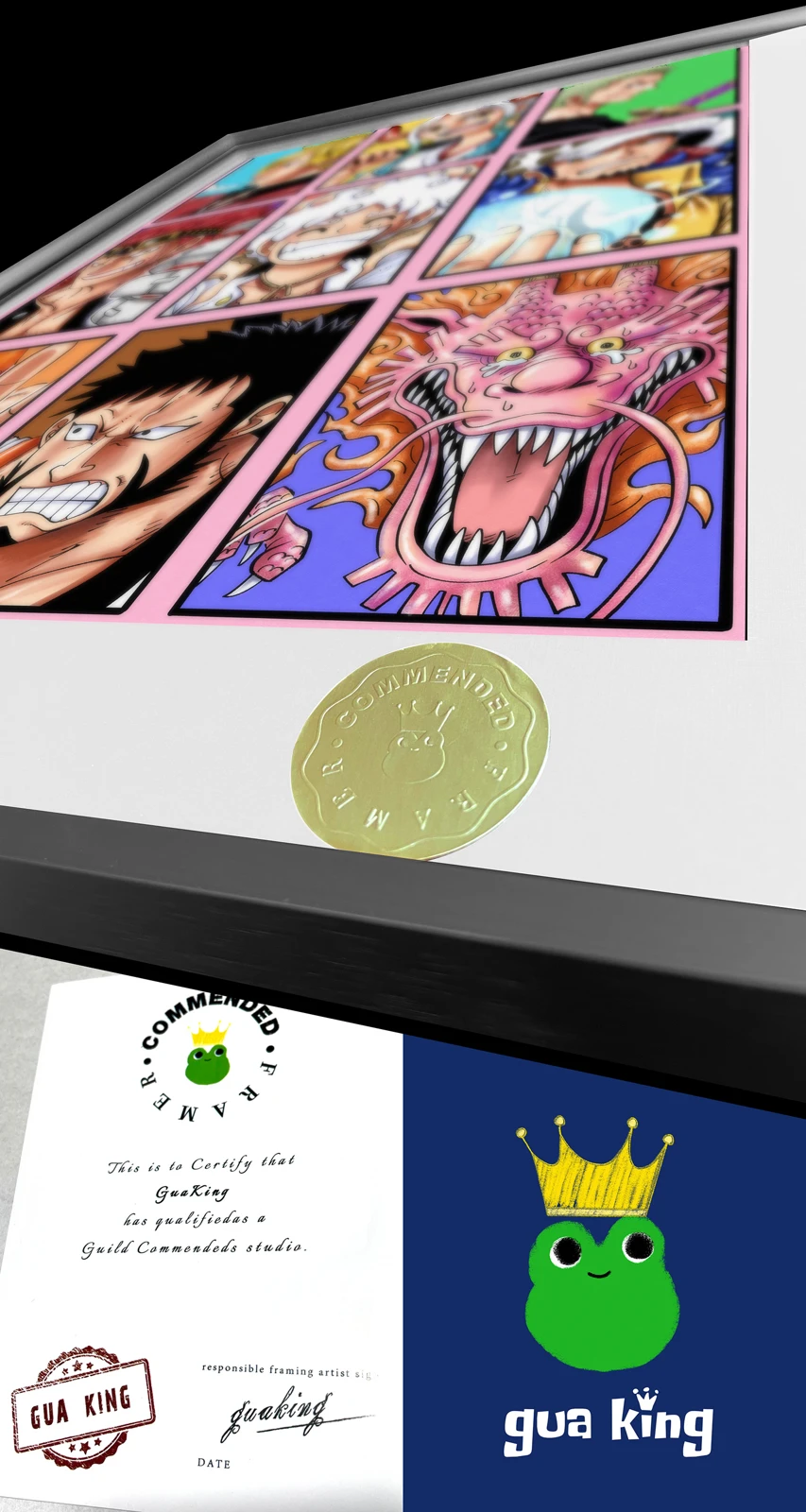 A3 & 4K Size Nine-Grid Decorative Painting - ONE PIECE Decoration Painting - HuangGua Studio - Image 3