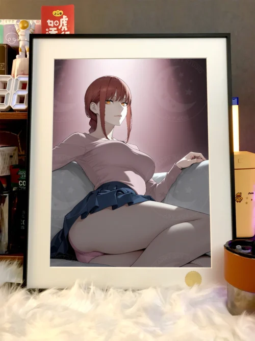 Sitting Pose Makima Decorative Painting - Chainsaw Man - Xingkong Studio - Image 2