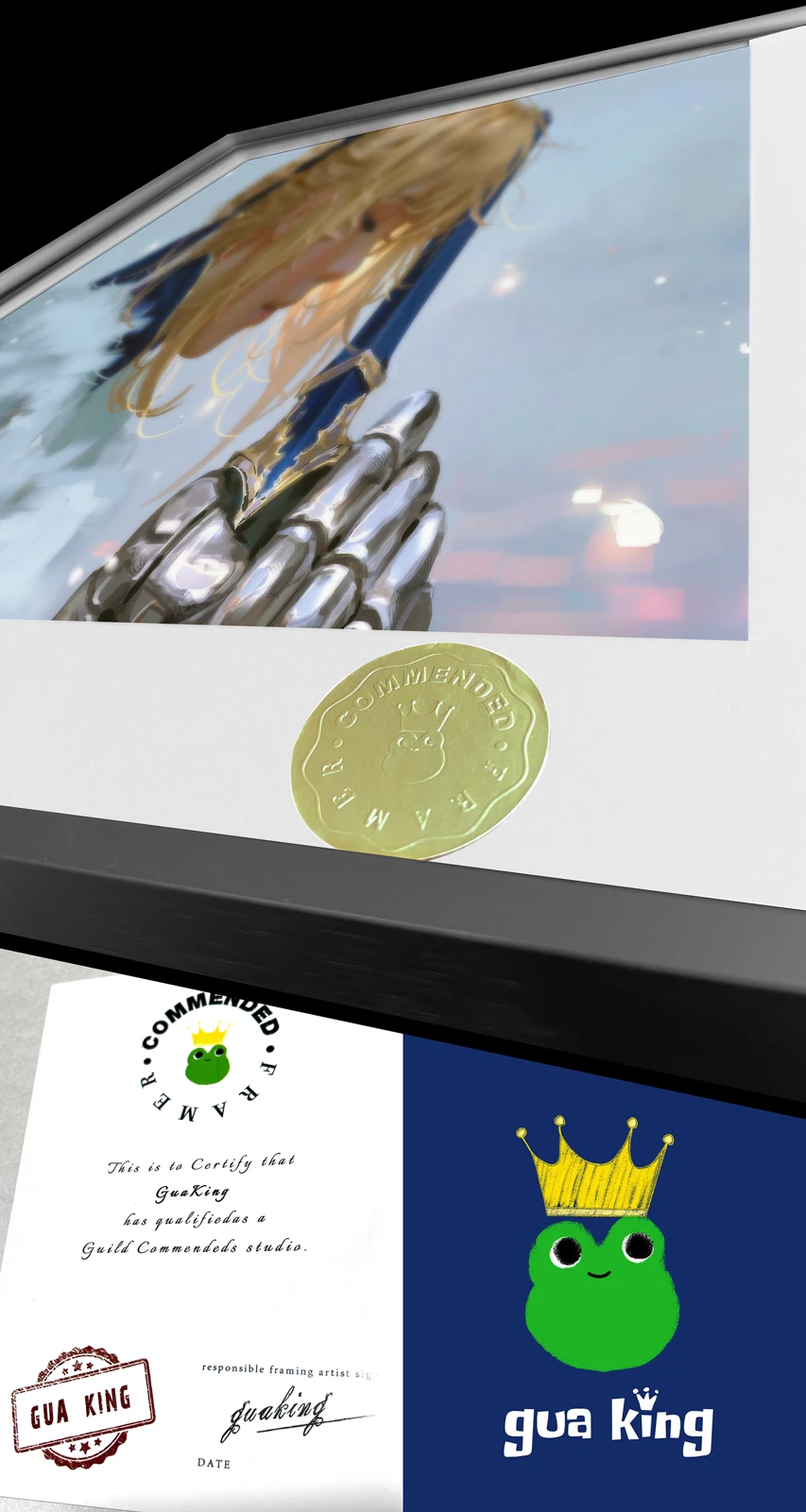 A3 & 4K Size Side Profile of Saber Artoria Pendragon Decorative Painting - Fate/Stay Night Decoration Painting - HuangGua Studio - Image 3