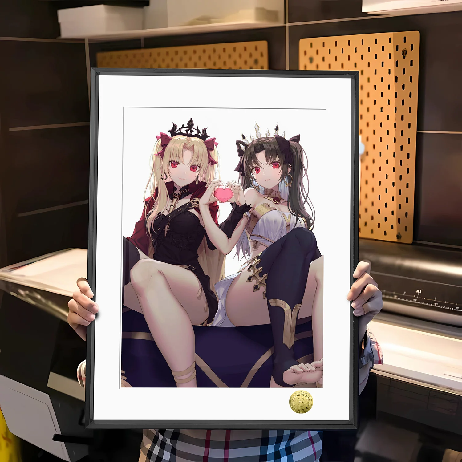 A3 & 4K Size Hand Heart Ishtar & Ereshkigal Decorative Painting - Fate/Grand Order Decoration Painting - HuangGua Studio - Image 1