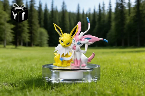 1/20 Scale World Zukan Sylveon & Jolteon with LED - Pokemon Statue - YI-Studio - Image 1