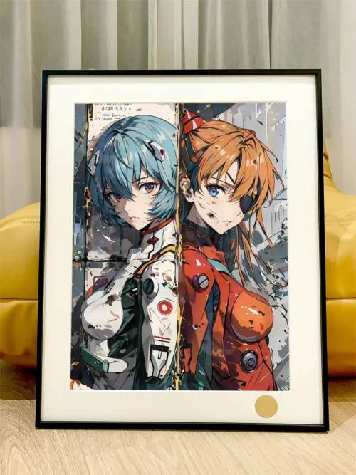 Injured Asuka Langley Soryu & Rei Ayanami Decorative Painting - (EVA) Neon Genesis EVAngelion - Xingkong Studio - Image 1