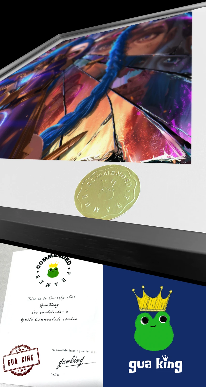 A3 & 4K Size Burst Jinx Decorative Painting - League of Legends (LOL) Decoration Painting - HuangGua Studio - Image 3