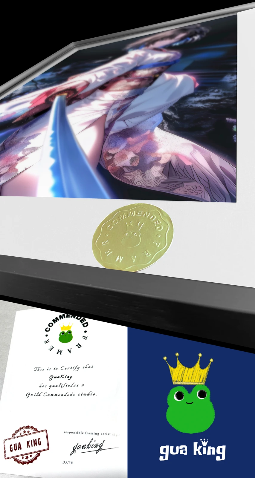 A3 & 4K Size Drawing Sword Shiki Ryougi Decorative Painting - The Garden of Sinners Decoration Painting - HuangGua Studio - Image 4