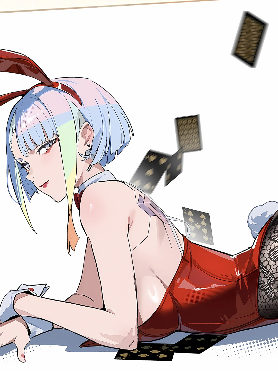 Red Bunny Girl Ver. Lucyna Kushinada Decorative Painting - Cyberpunk: Edgerunners - Xingkong Studio - Image 3