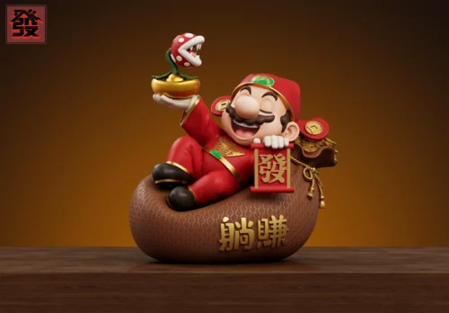 Laying and Earn Money Mario - Super Mario Resin Statue - Fa-Studios - Image 2