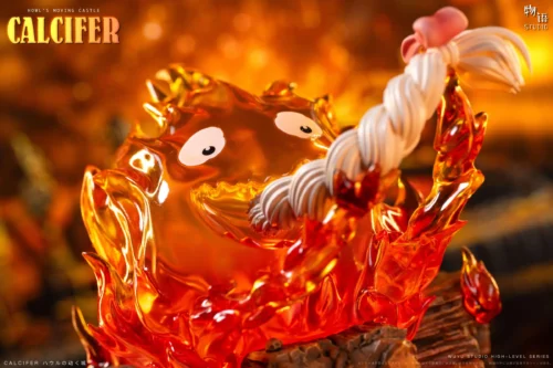 Calcifer Eating Hair - Howl's Moving Castle Resin Statue - WuYu Studio - Image 2