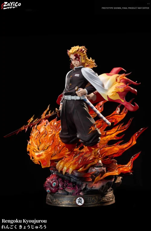 1/6 Scale Kyojuro Rengoku with LED - Demon Slayer: Kimetsu No Yaiba Resin Statue - ZaYiCo Studio - Image 1
