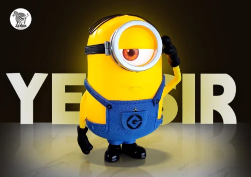 Minions Night Lamp with LED - Despicable Me Resin Statue - Zebra Studio - Image 1