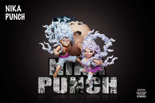 Future Island Arc Nika Punch Monkey D. Luffy & Jewelry Bonney - ONE PIECE Statue - YZ Studios - Image 1