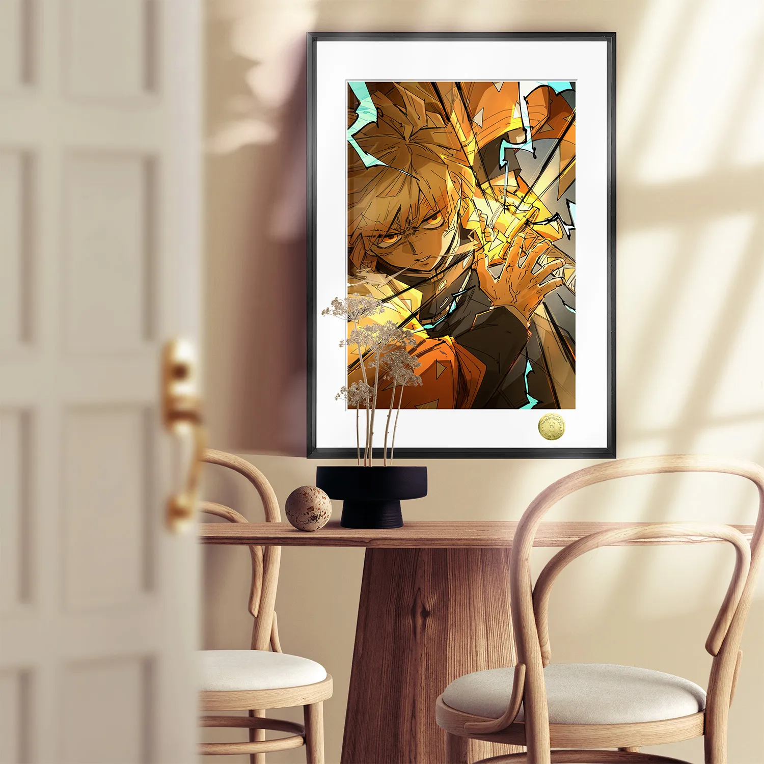 A3 & 4K Size Zenitsu Agatsuma Decorative Painting - Demon Slayer: Kimetsu No Yaiba Decoration Painting - HuangGua Studio - Image 3