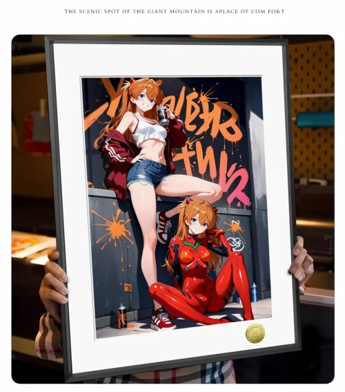 A3 & 4K Size Sunny Girl Asuka Langley Soryu Decorative Painting - (EVA) Neon Genesis EVAngelion Decoration Painting - HuangGua Studio - Image 2