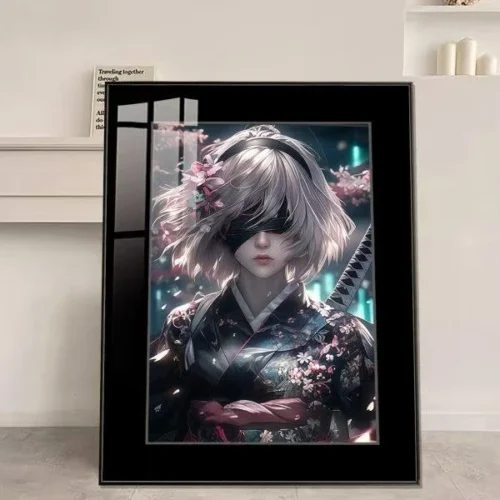 Sakura YoRHa No. 2 Type B Decorative Painting - NieR:Automata Decorative Painting - JuZi Studio - Image 1