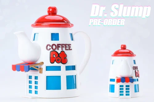 Dr. Slump World Scene 001 Penguin Village Coffee Pot - Dr. Slump Resin Statue - LeaGue Studios - Image 1
