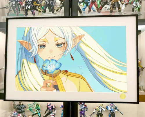 Smiling Frieren with Flower Decorative Painting - Frieren: Beyond Journey's End - Xingkong Studio - Image 2