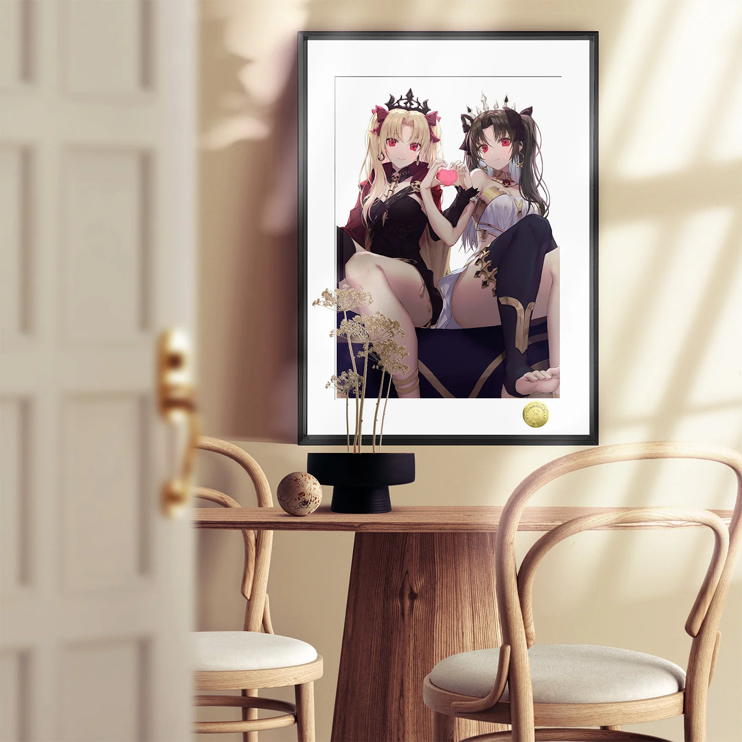 A3 & 4K Size Hand Heart Ishtar & Ereshkigal Decorative Painting - Fate/Grand Order Decoration Painting - HuangGua Studio - Image 3