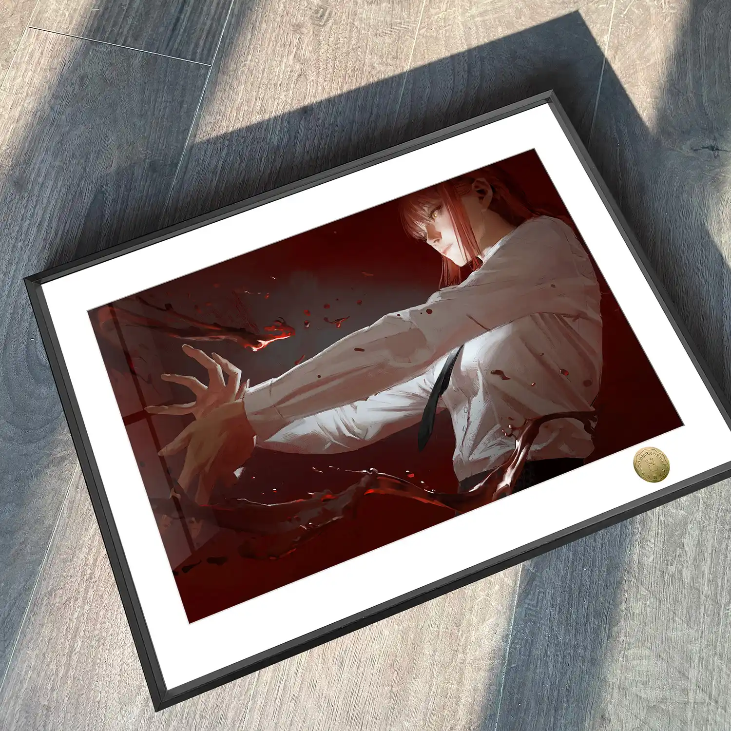 A3 & 4K Size Majestic Aura Makima Decorative Painting - Chainsaw Man Decoration Painting - HuangGua Studio - Image 2