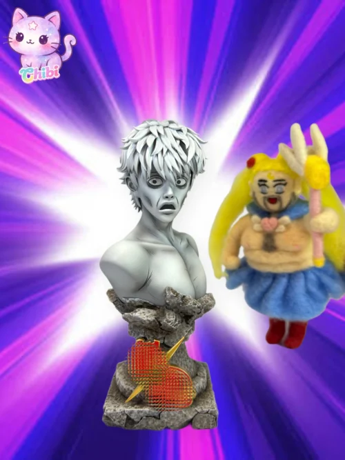 Shocked Gintoki Sakata Bust Statue - GINTAMA Resin Statue - Chibi-Studio - Image 2