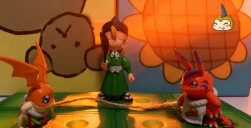 MH Scale Origin Village Patamon & Elecmon & Takeru Takaishi - Digimon Resin Statue - DJS Studio - Image 1