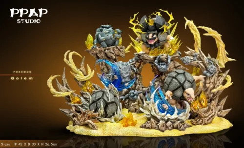 Evolution of Golem Set - Pokemon Resin Statue - PPAP Studios - Image 1