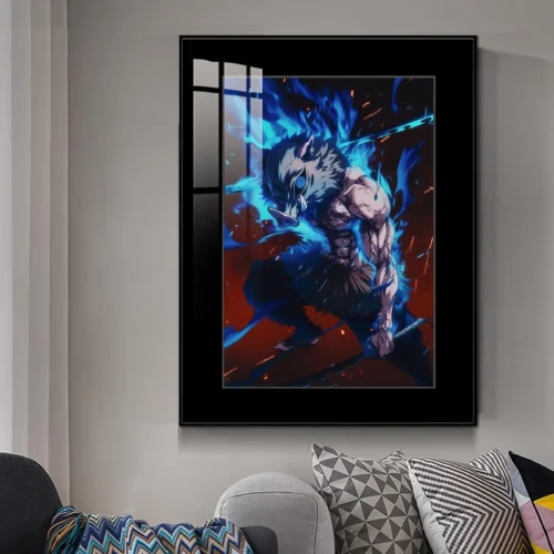 Dual Swords Inosuke Hashibira Decorative Painting - Demon Slayer: Kimetsu No Yaiba Decorative Painting - JuZi Studio - Image 2