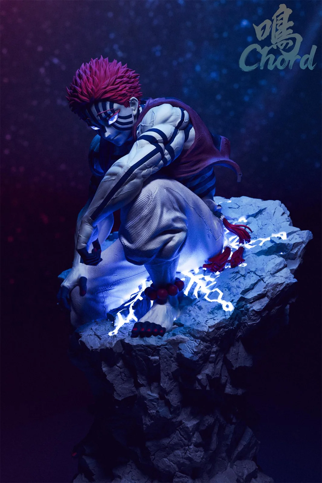 Akaza with LED - Demon Slayer: Kimetsu No Yaiba Resin Statue - Chord Studio - Image 3