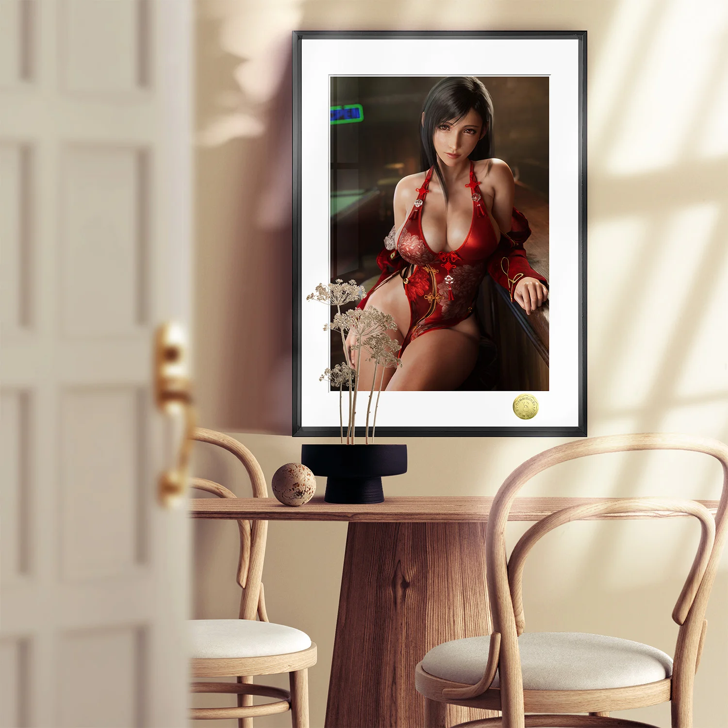 A3 & 4K Size Billiard Assistant Tifa Lockhart Decorative Painting - (FF7) Final Fantasy VII Decoration Painting - HuangGua Studio - Image 3