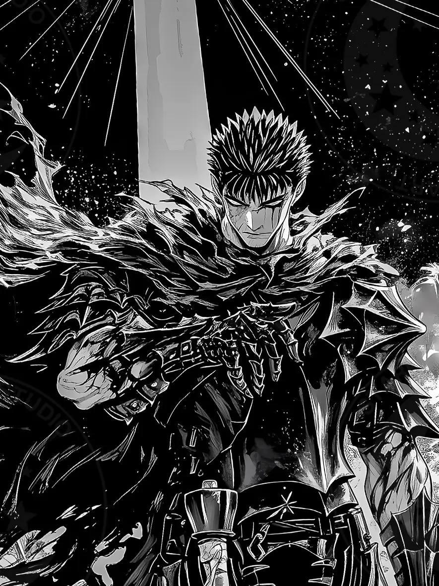 Black-and-White Style Guts Decorative Painting - Berserk - Xingkong Studio - Image 3