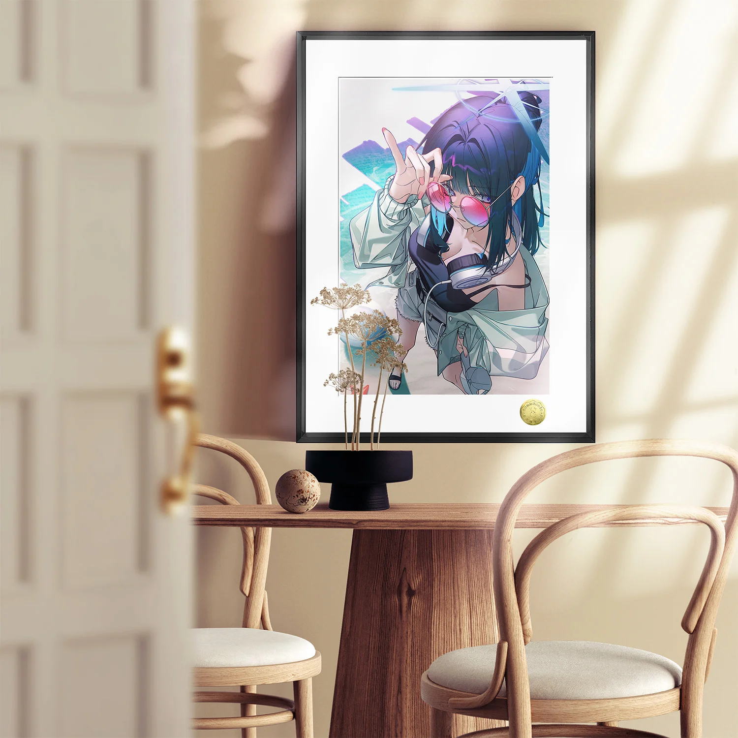 A3 & 4K Size Joumae Saori Decorative Painting - Blue Archive Decoration Painting - HuangGua Studio - Image 3