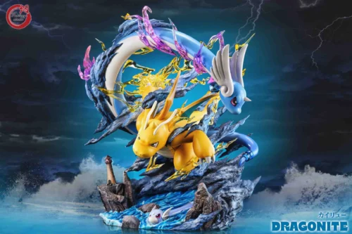 GX Evolution Series Dragonite Family with LED - Pokemon Resin Statue - Fantasy Studios - Image 2