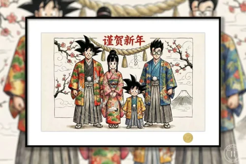 New Year Family Decorative Painting - Dragon Ball - H-TWO Studio - Image 1