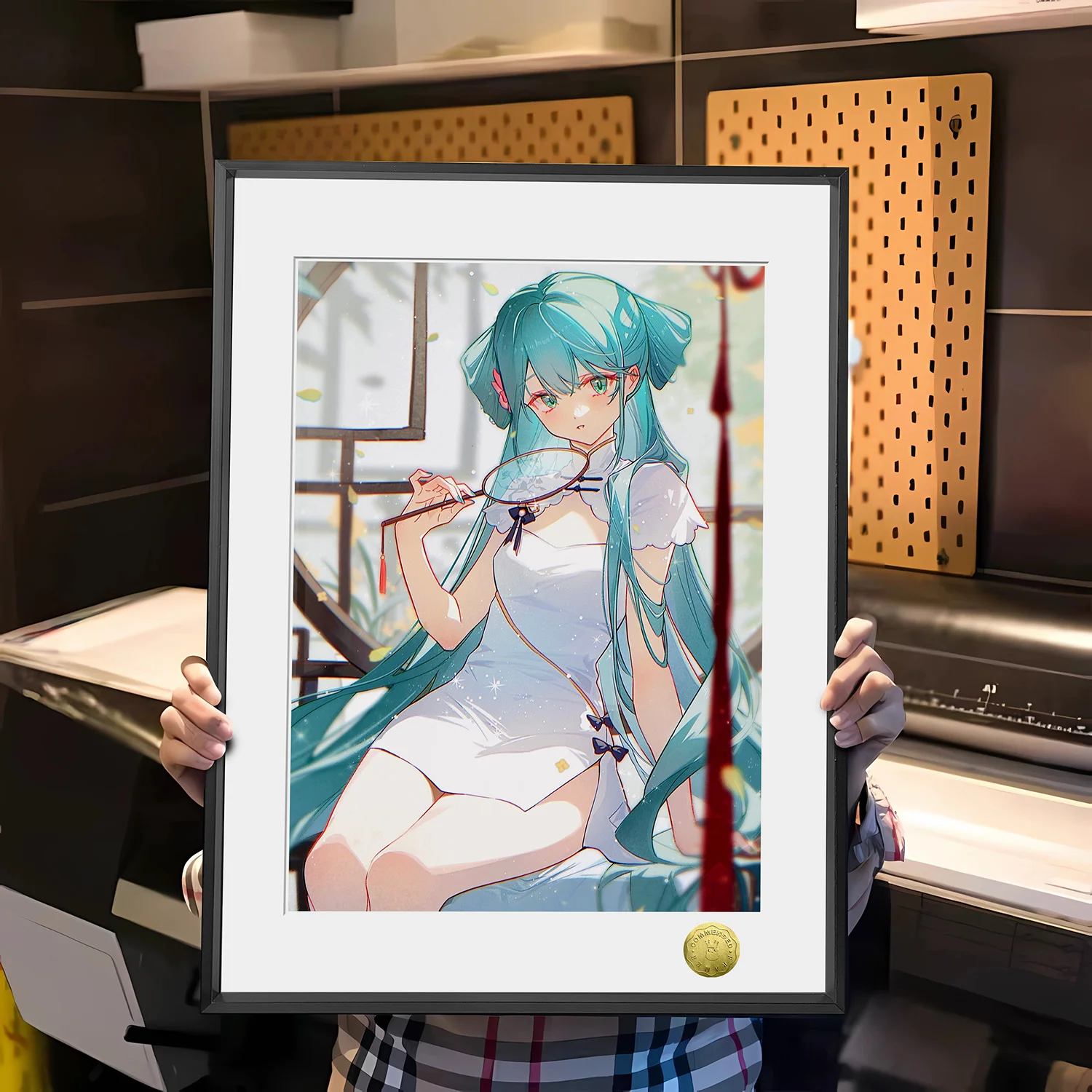 Chinese Style Hatsune Miku Decorative Painting - VOCALOID Decoration Painting - HuangGua Studio - Image 1