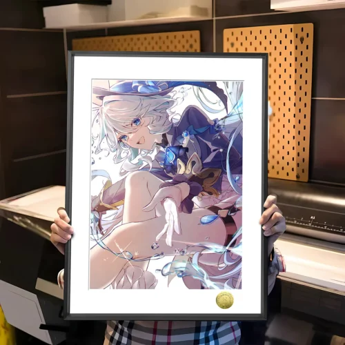 A3 & 4K Size Fontaine Furina Decorative Painting - Genshin Impact Decoration Painting - HuangGua Studio - Image 1