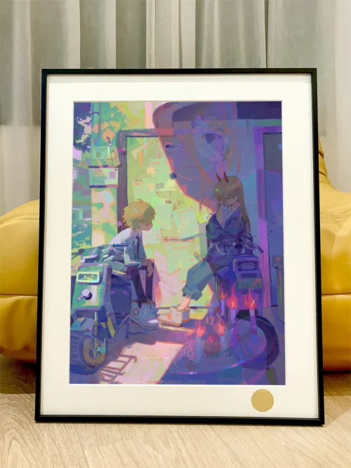 Little Denji & Little Power Decorative Painting - Chainsaw Man - Xingkong Studio - Image 1