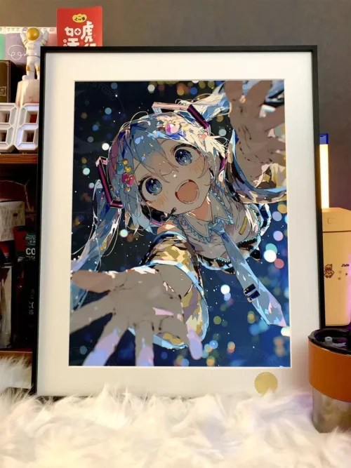Highlight Hatsune Miku Decorative Painting - VOCALOID - Xingkong Studio - Image 2