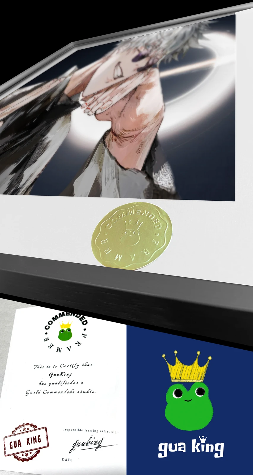 A3 & 4K Size Ikemen Satoru Gojo Decorative Painting - Jujutsu Kaisen Decoration Painting - HuangGua Studio - Image 3