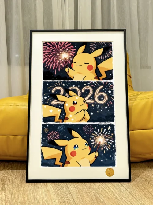 New Year 2026 Pikachu Decorative Painting - Pokemon - Xingkong Studio - Image 1