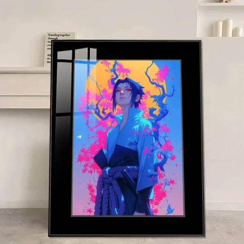 Aesthetic Style Sasuke Uchiha Decorative Painting - Naruto Decorative Painting - JuZi Studio