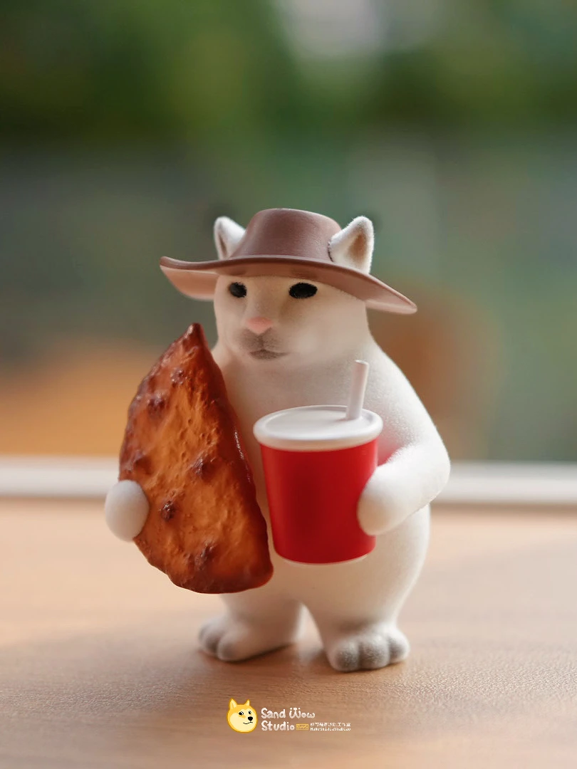 Stupid Cat Meme Series 001 - Original Design Statue - NaKeShiJiaShaDiao Studio - Image 4