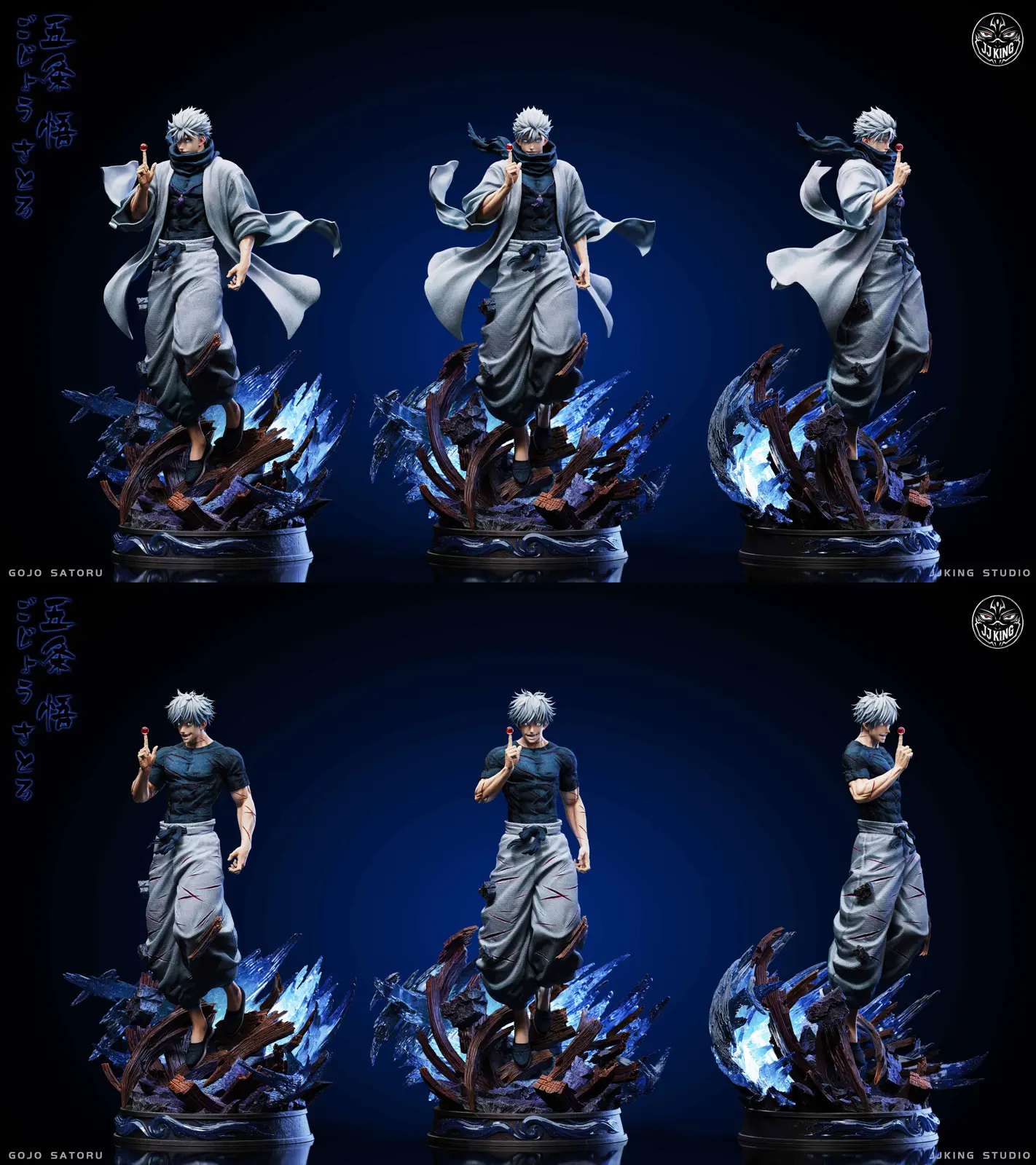 1/6 Scale Satoru Gojo with LED - Jujutsu Kaisen Statue - JJking Studio - Image 1